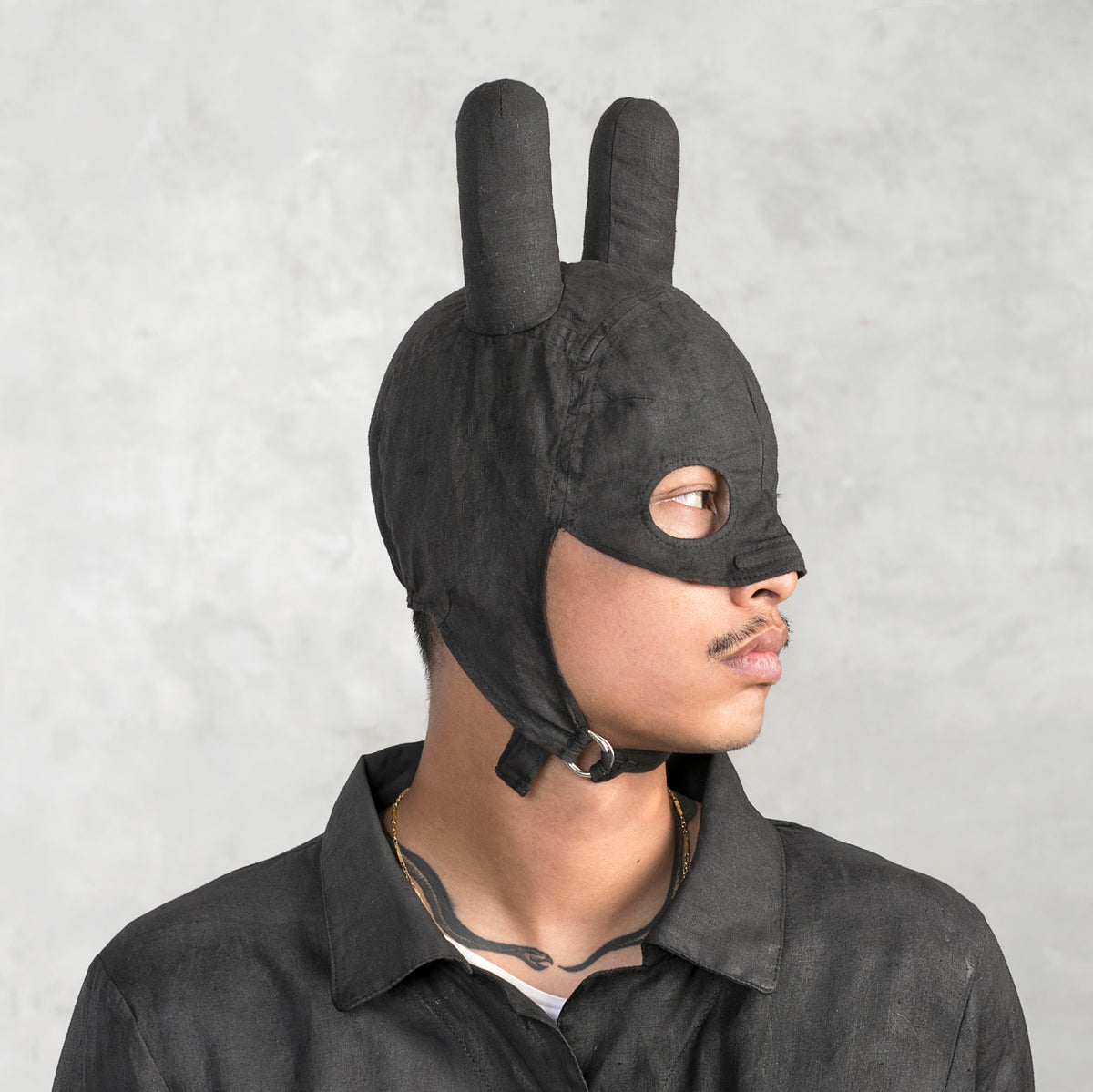 Hand Painted Linen Aviator Mask