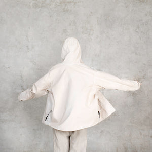 White Canvas Jacket with Hood