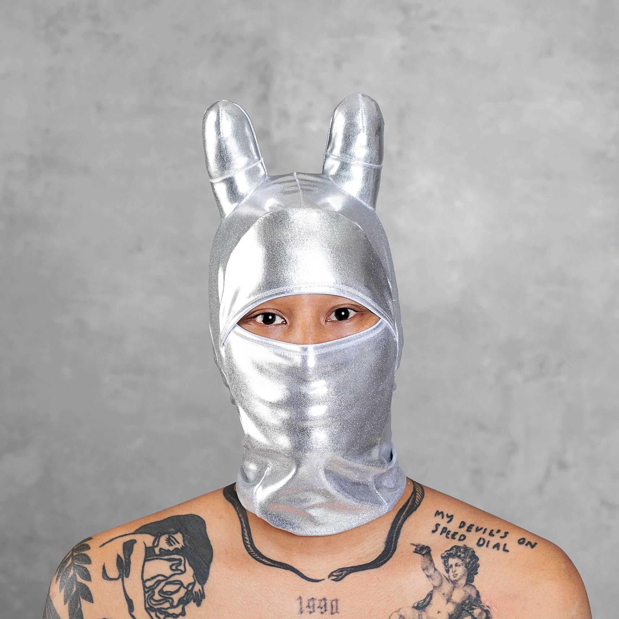 Adult Silver Spandex Mask