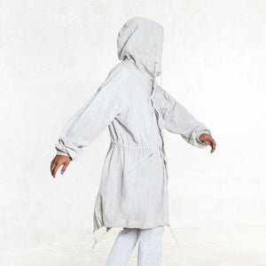 Adult Functional White Linen Jacket