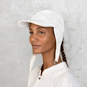 Adjustable White Cotton Hat