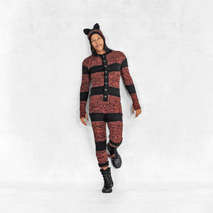 Hooded Adult Tiger Onesie Costume