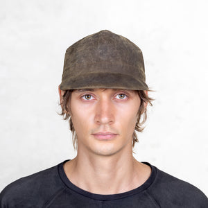 Olive Green Beeswaxed Cavas Brimmed Hat