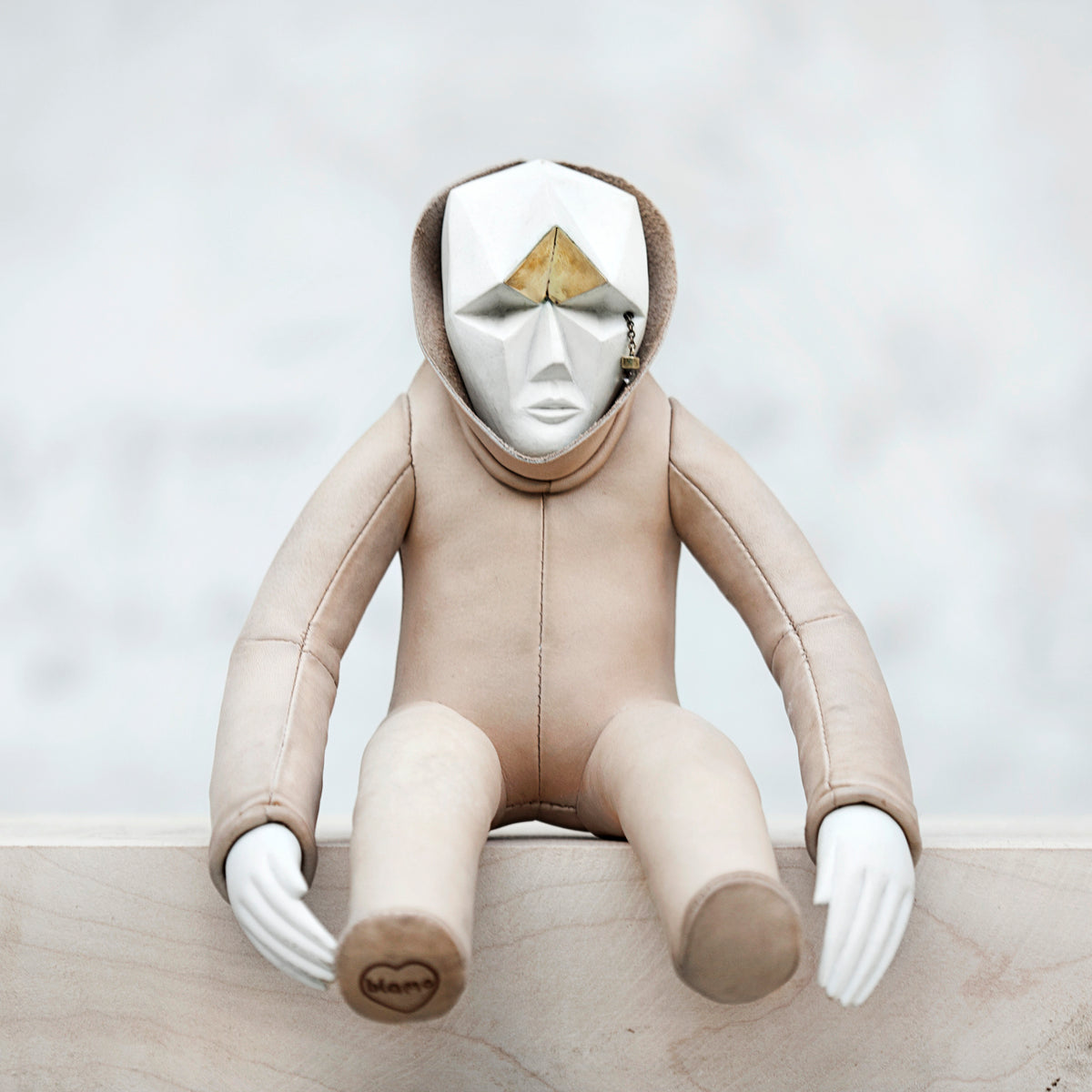 Ceramic and Leather Blamo Art Toy