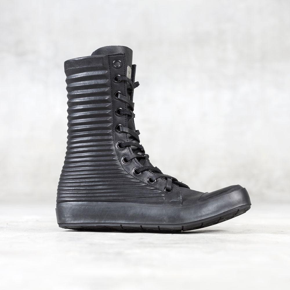 High Top Black Leather Boots