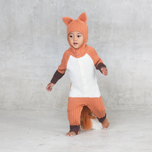 Orange and White Baby Romper Fox Suit
