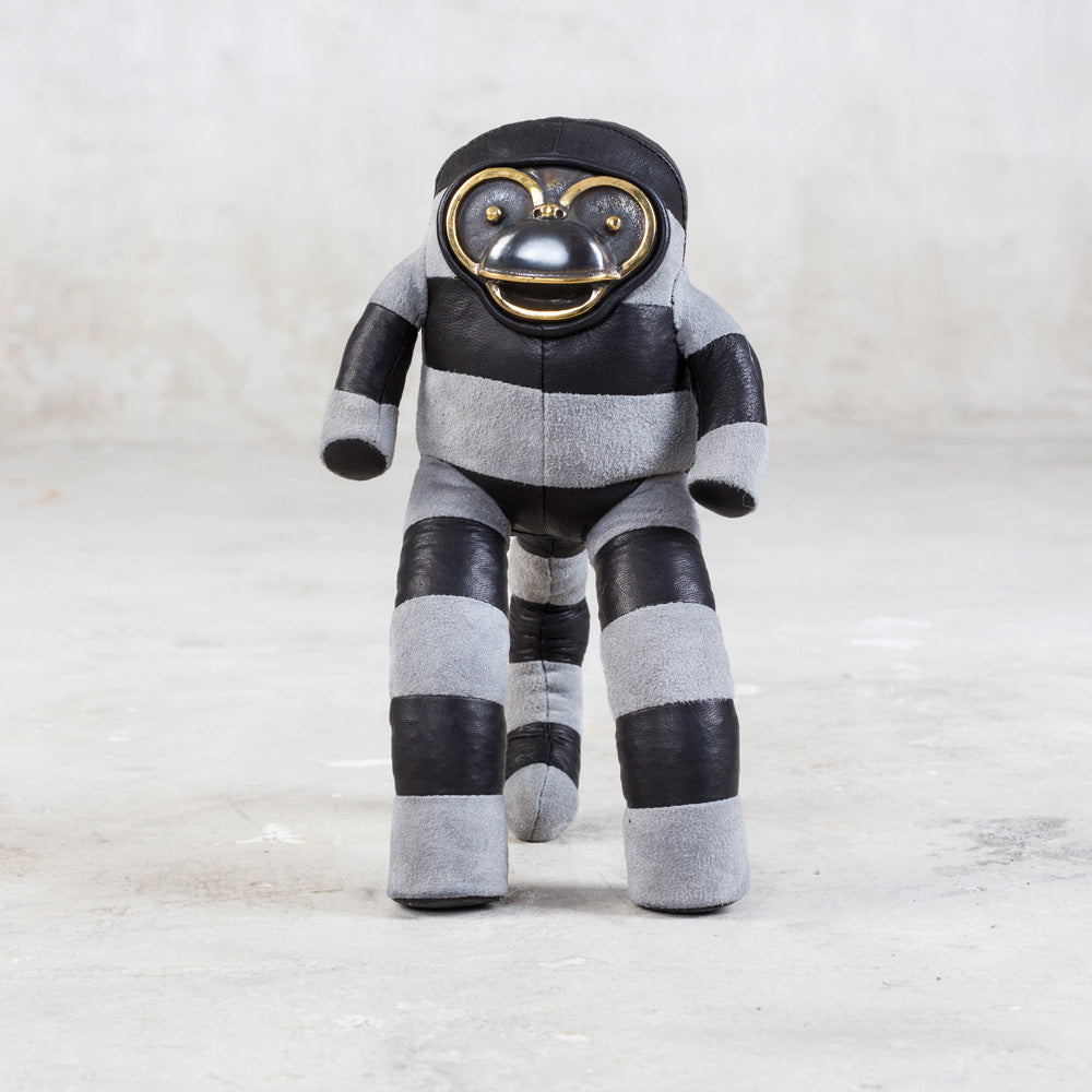 leather and suede monkey art