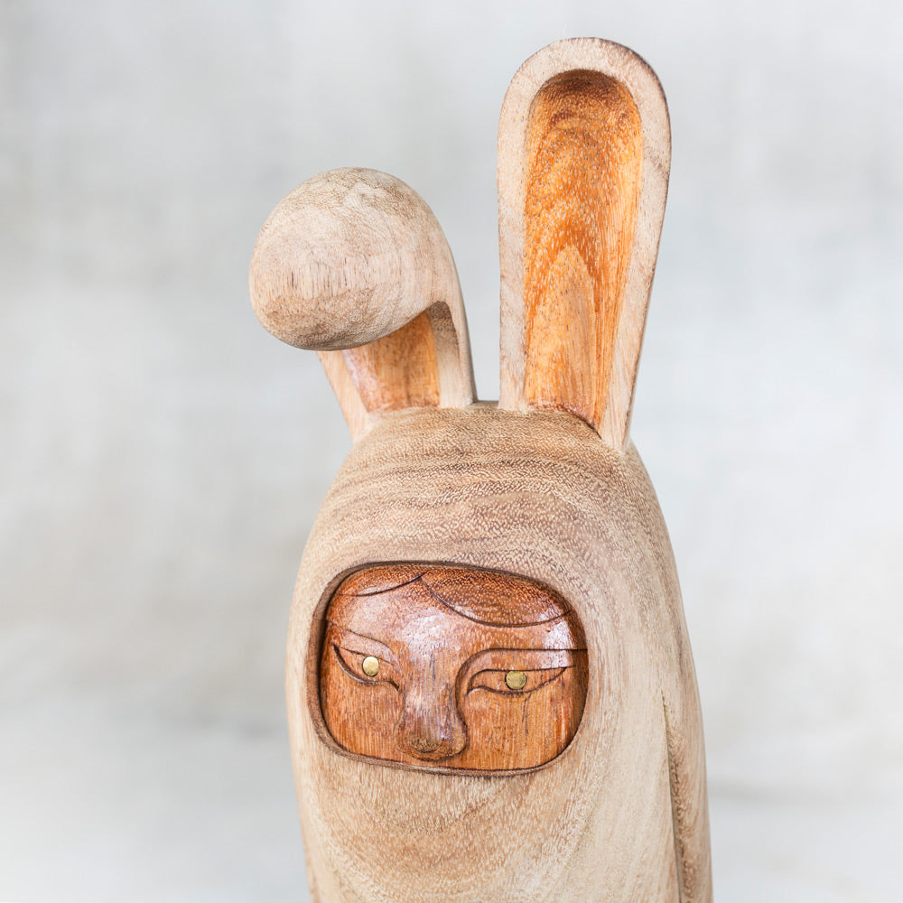 Handcarved Monkeypod Wood Miniature Sculptures