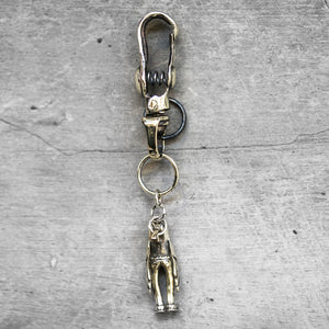 Blamo Brass Keychain Art with Spring Clip