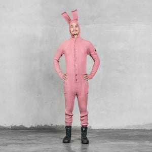 Adult Unisex Pink Bunny Jumpsuit for Adults