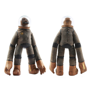 Spaceman Hand Carved Wood Art Figurines