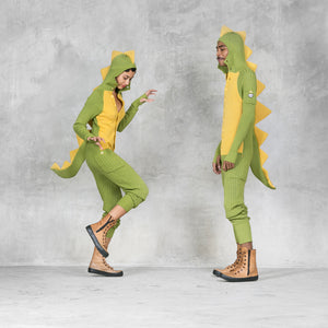 Yellow and Green Adult Dinosaur Suit