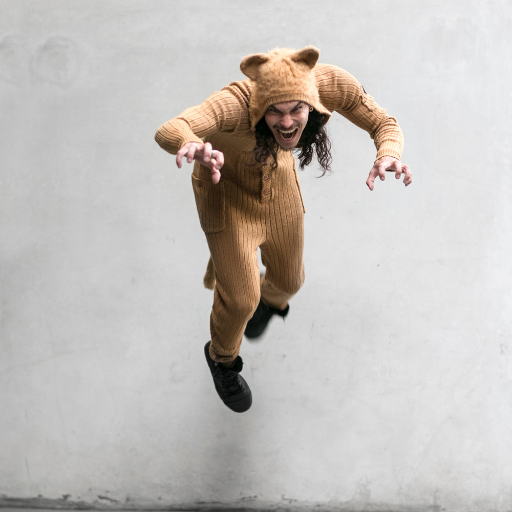 Hooded Adult Lion Onesie Costume