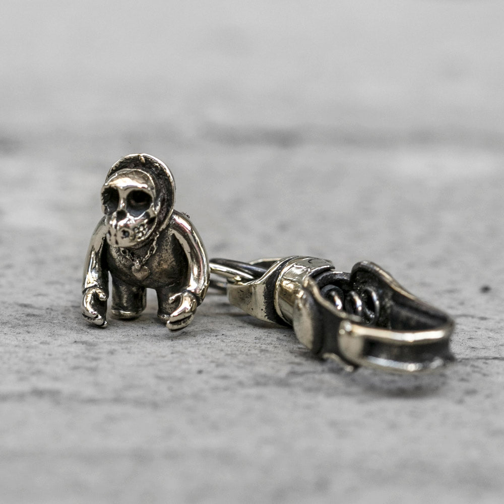 Blamo Brass Ape Art Keychain