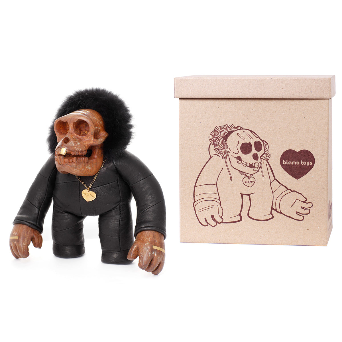 Blamo Hand Made Collectible Art Toy Box and Figurine