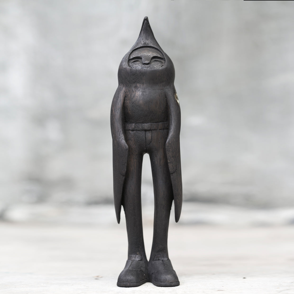 Raven Hand Carved Wood Art Figurine