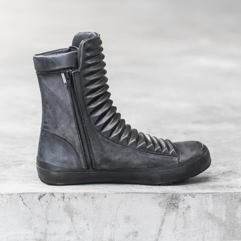美品✨【BANANA REPUBLIC】シボ革ブーツ☆OrthoLite® Razed Boot - Full Black - blamo.store
