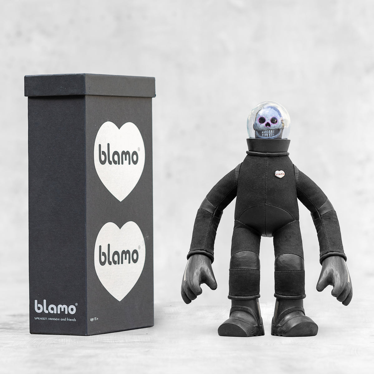 Spaceman Skull Collectible Art Toy with handmade box