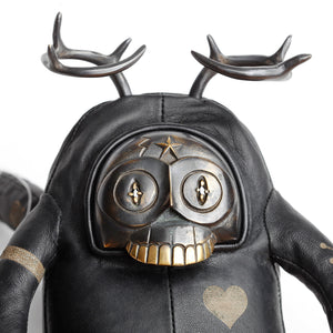 Leather Toy Art with Garnett Eyes