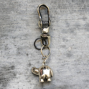 Brass Keychain with Spring Clip