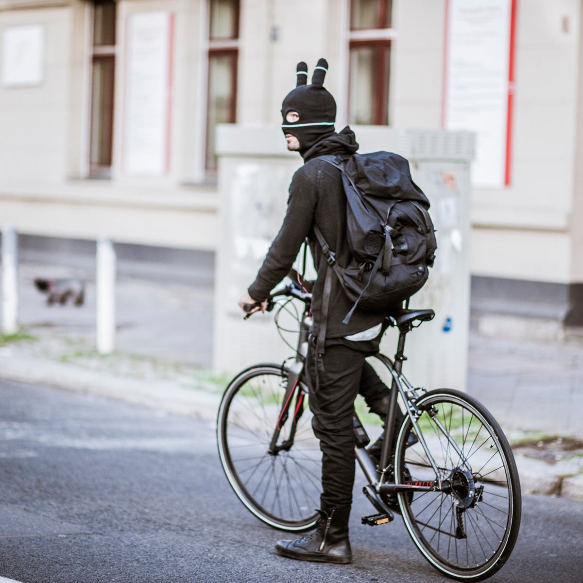 Adult Black Bunny Balaclava