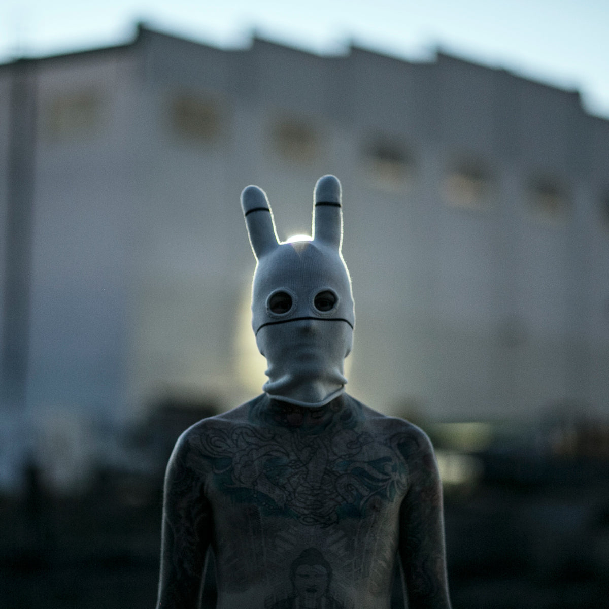 White Bunny Mask with Ears