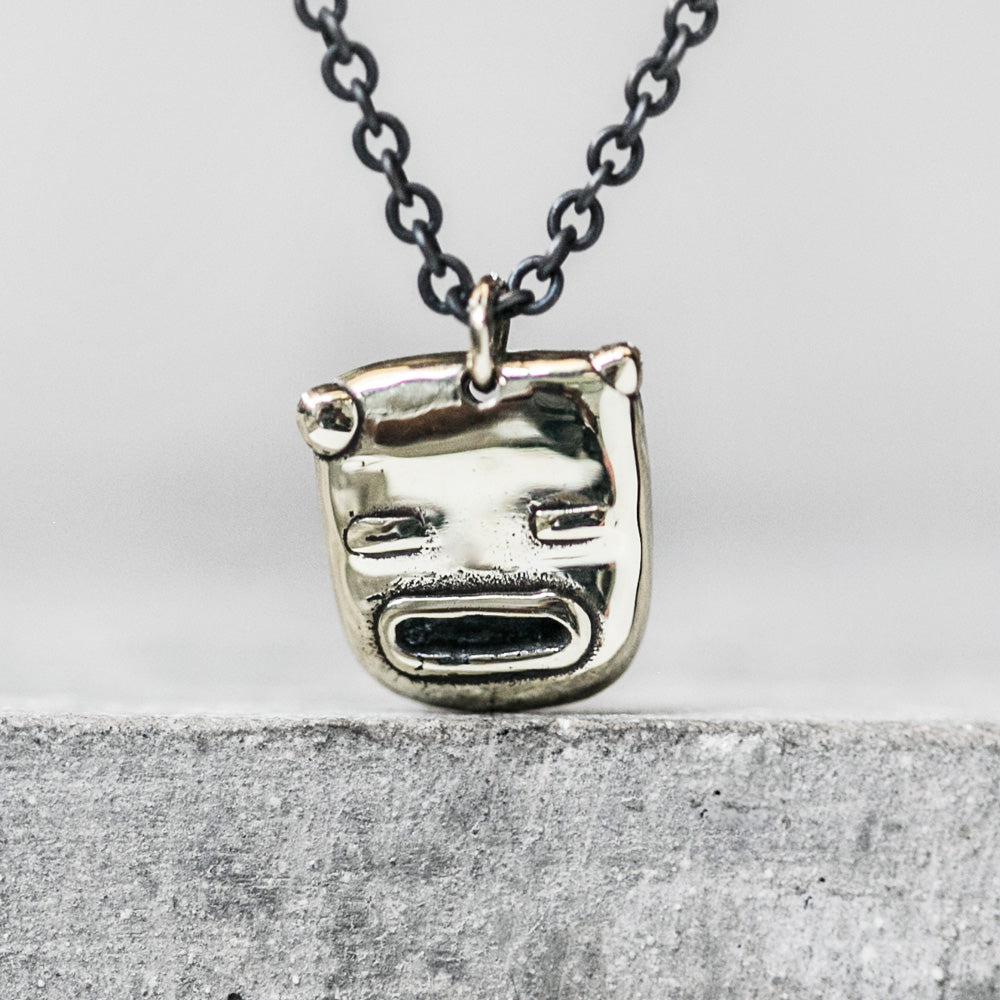 Blamo Brass Monster Pendant Necklace