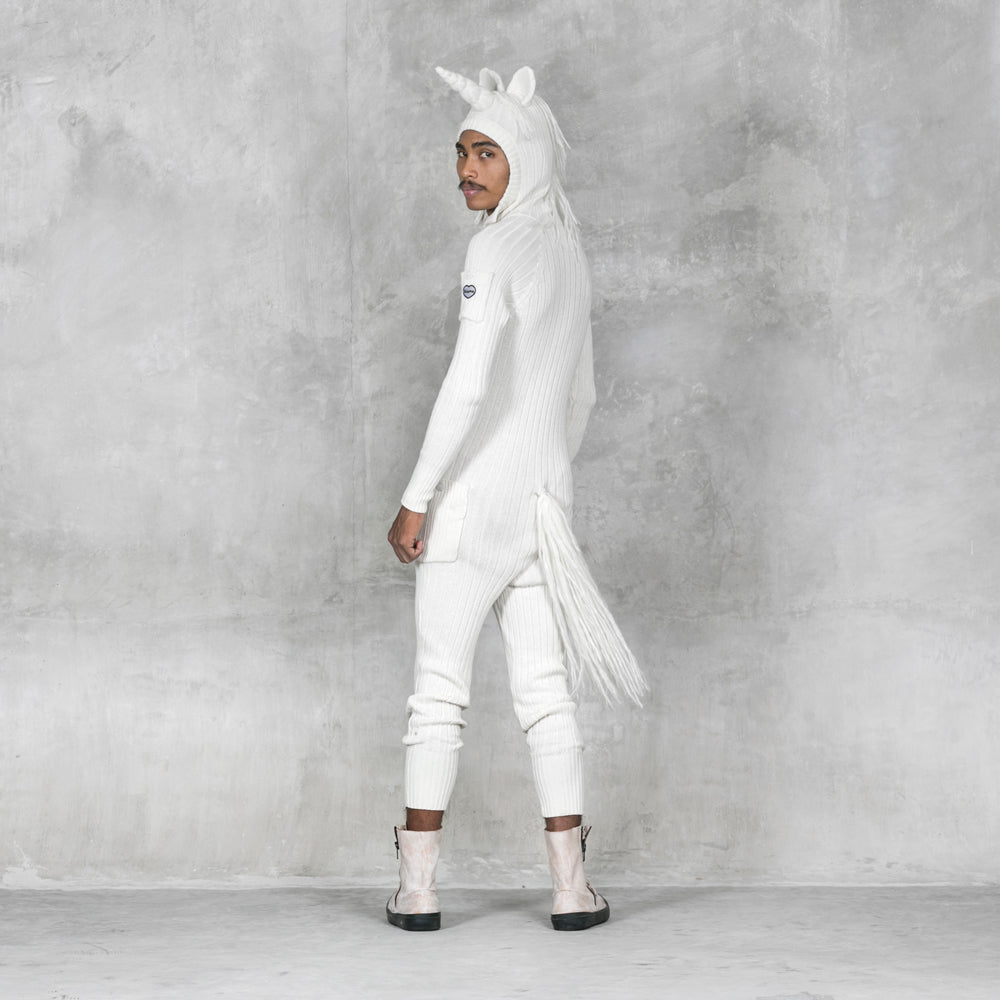 Adult White Unicorn Onesie Costume