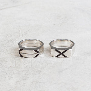 XO Sterling Silver Stackable Rings