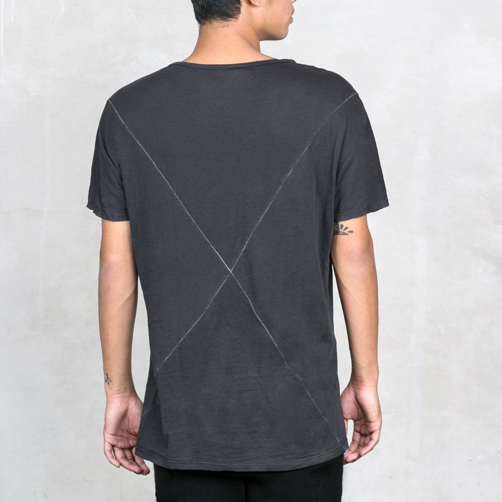 Black Cotton X Tee Shirt